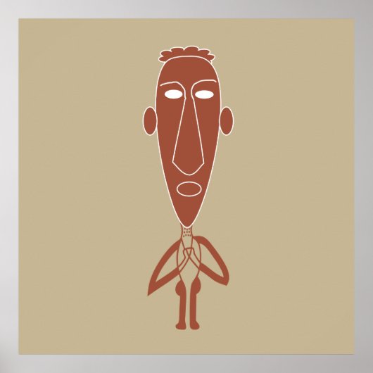 abstracte moderne portretkunst poster (Voorkant)