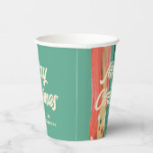 Abstracte moderne prettige kerstnaam papieren bekers (Rechts)