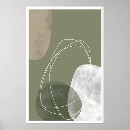 Abstracte moderne print organische afgeronde vorme (Voorkant)