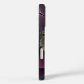 Abstracte moderne purper khaki grijs fractal bloem Case-Mate iPhone case (Achterkant / Rechts)
