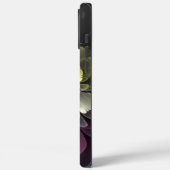 Abstracte moderne purper khaki grijs fractale bloe Case-Mate iPhone case (Achterkant / Links)