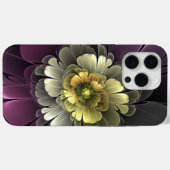 Abstracte moderne purper khaki grijze fractal bloe Case-Mate iPhone case (Achterkant (horizontaal))