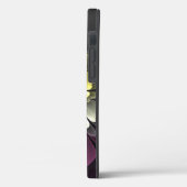 Abstracte moderne purper khaki grijze fractal bloe Case-Mate iPhone case (Achterkant / Links)