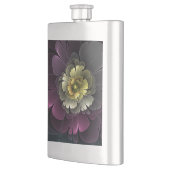 Abstracte moderne purper khaki grijze fractal bloe flacon (Links)