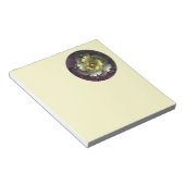 Abstracte moderne purper khaki grijze fractal bloe notitieblok (Schuin)