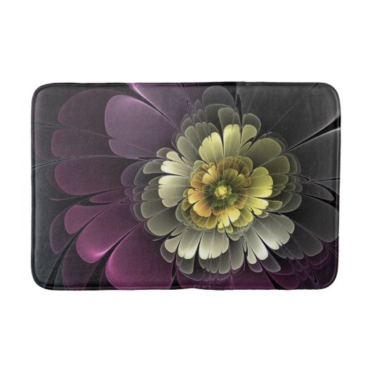 Abstracte moderne purper khaki grijze fractale blo badmat (Voorkant)
