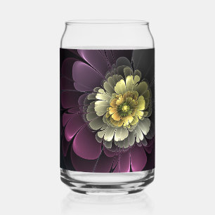 Abstracte moderne purper khaki grijze fractale blo blikvorm glas