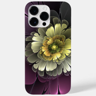 Abstracte moderne purper khaki grijze fractale blo Case-Mate iPhone 14 pro max hoesje