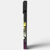 Abstracte moderne purper khaki grijze fractale blo Case-Mate iPhone case (Achterkant / Links)