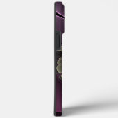 Abstracte moderne purper khaki grijze fractale blo Case-Mate iPhone case (Achterkant / Rechts)