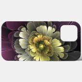 Abstracte moderne purper khaki grijze fractale blo Case-Mate iPhone case (Achterkant (horizontaal))