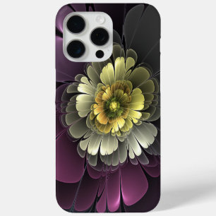Abstracte moderne purper khaki grijze fractale blo iPhone 15 pro max hoesje