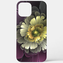 Abstracte moderne purper khaki grijze fractale blo Case-Mate iPhone case