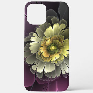 Abstracte moderne purper khaki grijze fractale blo Case-Mate iPhone case