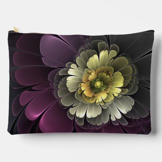 Abstracte moderne purper khaki grijze fractale blo etui (Voorkant)