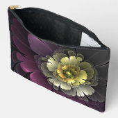 Abstracte moderne purper khaki grijze fractale blo etui (Open)