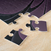 Abstracte Moderne Purper Khaki Grijze Fractale Blo Legpuzzel (Zijkant)