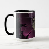 Abstracte moderne purper khaki-grijze fractale blo mok (Links)