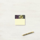 Abstracte moderne purper khaki grijze fractale blo post-it® notes (Op bureau)