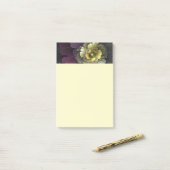 Abstracte moderne purper khaki grijze fractale blo post-it® notes (Op bureau)