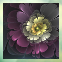 Abstracte moderne purper khaki grijze fractale blo