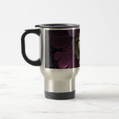 Abstracte moderne purper khaki grijze fractale blo reisbeker (Links)