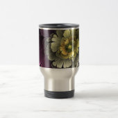 Abstracte moderne purper khaki grijze fractale blo reisbeker (Center)