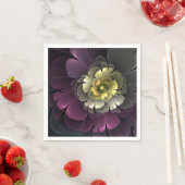 Abstracte moderne purper khaki grijze fractale blo servet (Insitu)