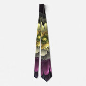 Abstracte Moderne Purper Khaki Grijze Fractale Blo Stropdas (Achterkant)