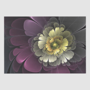 Abstracte moderne purper khaki grijze fractale blo tissuepapier