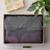 Abstracte moderne purper khaki grijze fractale blo tissuepapier (Geschenk)
