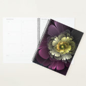 Abstracte moderne purperen khaki grijze fractale b planner (Display)