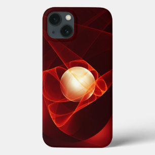 Abstracte moderne rode crème fantasy fractal kunst Case-Mate iPhone case