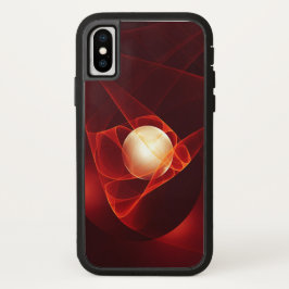 Abstracte moderne rode crème fantasy fractal kunst Case-Mate iPhone case
