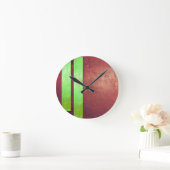 Abstracte moderne rode en wijnrode wandklok  (Huis)