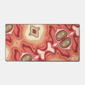 Abstracte Moderne Rode Groene Kleurrijke Boho Naam Bureaumat (Voorkant)