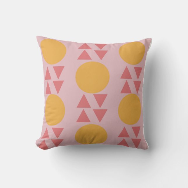 Abstracte moderne roze gele kussen  (Voorkant)