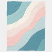 Abstracte Moderne Roze Mint Collectie Fleece Deken (Voorkant)