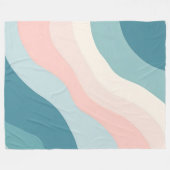 Abstracte Moderne Roze Mint Collectie Fleece Deken (Voorkant (Horizontaal))