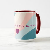 Abstracte Moderne Roze Mint Collectie Mok (Voorkant rechts)