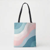 Abstracte Moderne Roze Mint Collectie Tote Bag (Voorkant)