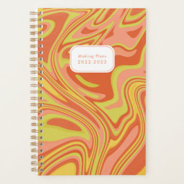 Abstracte moderne roze rode marmer Yarly Planner