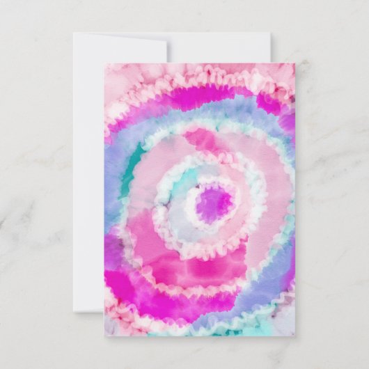 Abstracte moderne, roze witte tinkleurstof bedankkaart (Achterkant)