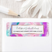 Abstracte moderne, roze witte tinkleurstof etiket (Insitu)