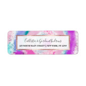 Abstracte moderne, roze witte tinkleurstof etiket (Voorkant)