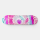 Abstracte moderne, roze witte tinkleurstof persoonlijk skateboard (Horizontaal)