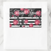 Abstracte, moderne rozenbladeren schetsen bloemen rechthoekige sticker (Tas)