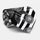 Abstracte, moderne rozenbladeren schetsen bloemen stropdas (Opgerold)