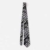 Abstracte, moderne rozenbladeren schetsen bloemen stropdas (Achterkant)