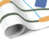 Abstracte moderne samenstelling afspelen cadeaupapier (Rol Hoek)